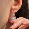 Earrings Copper Zirconia Geometric Style Women's Jewelry