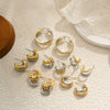 Earrings Ear Cuffs Copper Twotone Round Bead Cring Ushaped Electroplated Fashion Minimalist Style Unisex Ear Accessories