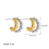 Earrings Ear Cuffs Copper Twotone Round Bead Cring Ushaped Electroplated Fashion Minimalist Style Unisex Ear Accessories