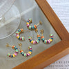 Earrings Geometric Bamboo Cshaped 316L Stainless Steel 316L Stainless Steel Electroplating Simple Multicolor