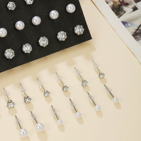 Earrings Imitation Pearl Geometric Electroplating Jewelry For Women