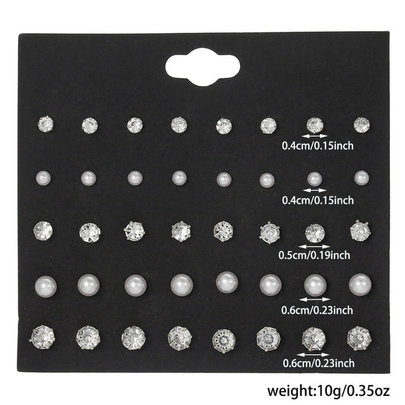 Earrings Imitation Pearl Geometric Electroplating Jewelry For Women