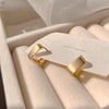 Earrings Mixed Material French Retro Wiredrawing Electroplating Women's