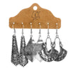 Earrings Mixed Materials Alloy Distressed Leaves Bohemian Style