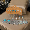 Earrings Mixed Materials Alloy Distressed Leaves Bohemian Style
