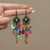 Earrings Mixed Materials Flower Geometric Electroplating Bohemian Seaside Resort Style