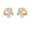 Earrings Natural Freshwater Pearl Copper Geometric Electroplating For Women