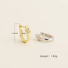 Earrings S925 Silver Fourpoint Star Electroplated Light Luxury For Women