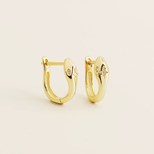Earrings S925 Silver Fourpoint Star Electroplated Light Luxury For Women