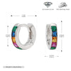 Earrings S925 Silver Geometric Light Luxury Inlaid Zircon