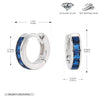 Earrings S925 Silver Geometric Light Luxury Inlaid Zircon