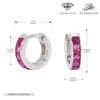 Earrings S925 Silver Geometric Light Luxury Inlaid Zircon