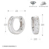 Earrings S925 Silver Geometric Light Luxury Inlaid Zircon