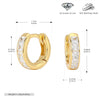 Earrings S925 Silver Geometric Light Luxury Inlaid Zircon