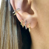 Earrings S925 Silver Geometric Rivet Electroplated Punk Style Unisex