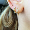 Earrings S925 Silver Geometric Rivet Electroplated Punk Style Unisex