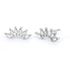 Earrings S925 Silver Needle Copper Crown Geometric Ins Style Electroplating
