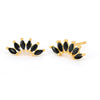 Earrings S925 Silver Needle Copper Crown Geometric Ins Style Electroplating