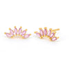 Earrings S925 Silver Needle Copper Crown Geometric Ins Style Electroplating