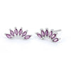 Earrings S925 Silver Needle Copper Crown Geometric Ins Style Electroplating