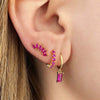 Earrings S925 Silver Needle Copper Crown Geometric Ins Style Electroplating