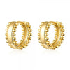 Earrings S925 Silver Needle Copper Geometric Round Bead Electroplating Design For Men And Women