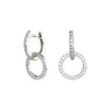 Earrings S925 Sterling Silver Geometric Zircon Inlaid