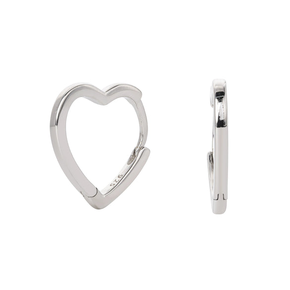 Earrings S925 Sterling Silver Heart Design Electroplated Small Fresh Style