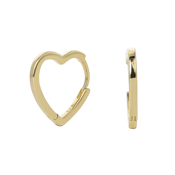Earrings S925 Sterling Silver Heart Design Electroplated Small Fresh Style