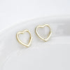 Earrings S925 Sterling Silver Heart Design Electroplated Small Fresh Style