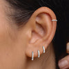 Earrings Set Gold Plated Copper Cubic Zirconia Inlaid Geometric Style Electroplated For Women