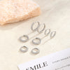 Earrings Set Gold Plated Copper Cubic Zirconia Inlaid Geometric Style Electroplated For Women