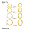 Earrings Set Gold Plated Copper Cubic Zirconia Inlaid Geometric Style Electroplated For Women