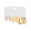 Earrings Set Mixed Material Alloy Cartoon Style With Letter Design And Oil Treatment