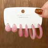 Earrings Set Mixed Material Alloy Cartoon Style With Letter Design And Oil Treatment