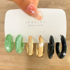 Earrings Set Mixed Material Alloy Cartoon Style With Letter Design And Oil Treatment
