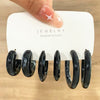 Earrings Set Mixed Material Alloy Cartoon Style With Letter Design And Oil Treatment