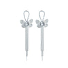 Earrings 925 Silver Copper Butterfly Insect Zirconia
