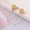 Earrings 925 Silver Copper Hoop Bean Round Ball Electroplating Diy Accessories