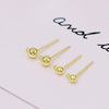 Earrings 925 Silver Copper Hoop Bean Round Ball Electroplating Diy Accessories