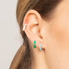 Earrings Silver Needle Copper Cshaped Geometric Dripping Oil