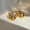 Earrings Stainless Steel Drop Shape Electroplated Original Design Light Luxury Highend