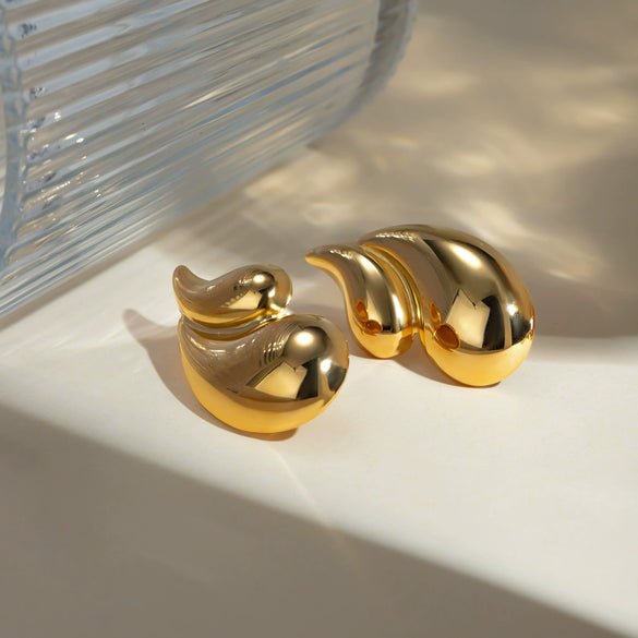 Earrings Stainless Steel Drop Shape Electroplated Original Design Light Luxury Highend
