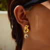 Earrings Stainless Steel Geometric Electroplated Light Luxury Minimalist Design For Women