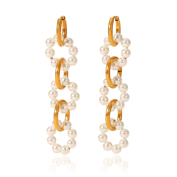 Earrings Stainless Steel Geometric Electroplating Ins Style Minimalist Women's