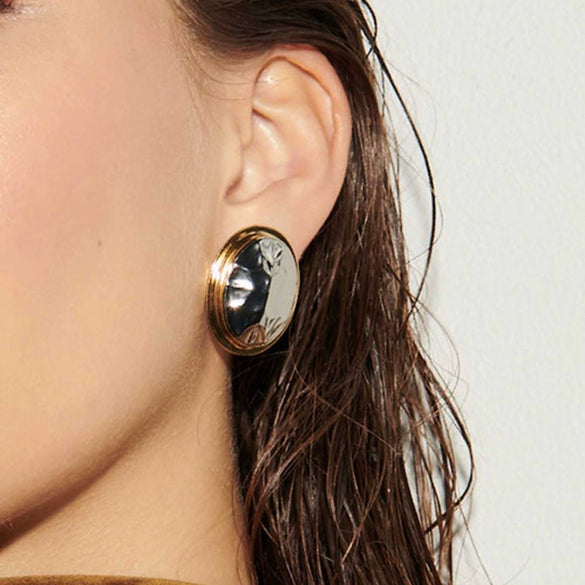 Earrings Stainless Steel Geometric Electroplating Light Luxury High End Style