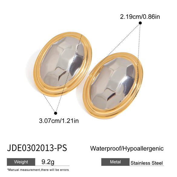 Earrings Stainless Steel Geometric Electroplating Light Luxury High End Style