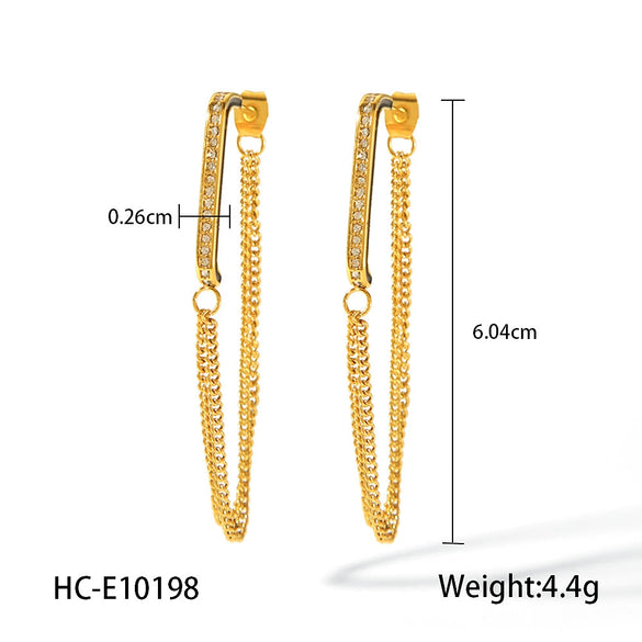 Earrings Stainless Steel Geometric Electroplating Women's