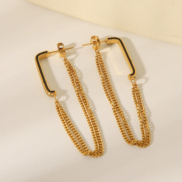 Earrings Stainless Steel Geometric Electroplating Women's