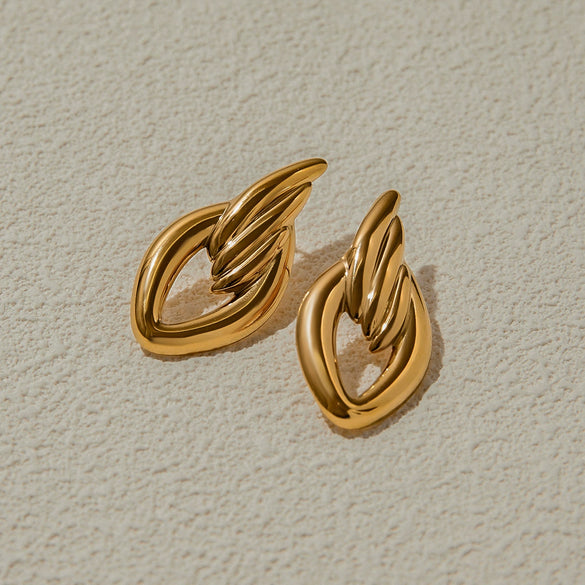 Earrings Stainless Steel Geometric Modern Minimalist Electroplating